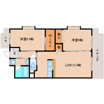 間取図 東海道本線/清水駅 バス19分梅ケ谷中下車:停歩4分 3階 築20年