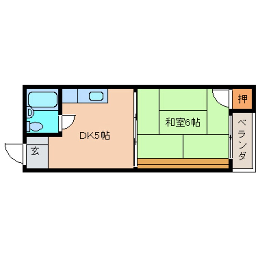 間取図 静岡鉄道静岡清水線/桜橋駅 徒歩5分 2階 築37年