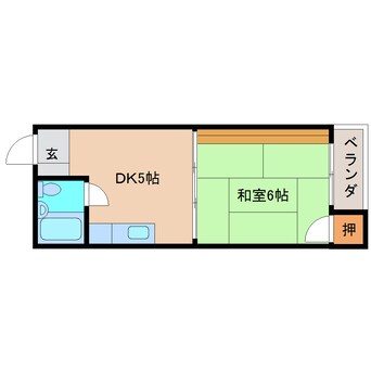 間取図 静岡鉄道静岡清水線/桜橋駅 徒歩5分 3階 築37年