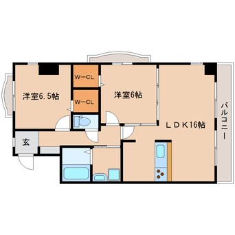 間取図 東海道本線/清水駅 バス8分秋吉町下車:停歩8分 3階 築10年