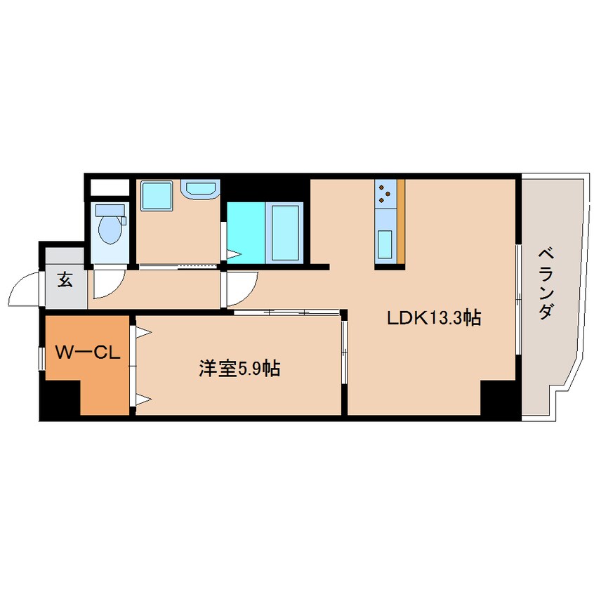 間取図 東海道本線/清水駅 バス8分秋吉町下車:停歩8分 2階 築10年