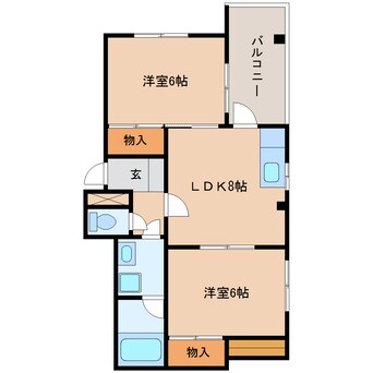 間取図 静岡鉄道静岡清水線/桜橋駅 徒歩7分 3階 築33年