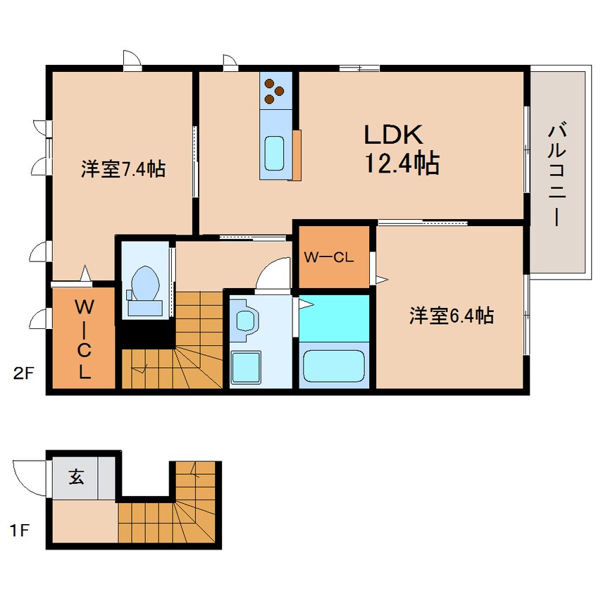 間取図 東海道本線/清水駅 バス10分栗田家具センター前下車:停歩13分 2階 築10年