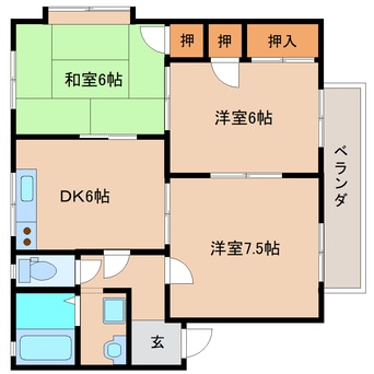 間取図 東海道本線/清水駅 バス10分梅が岡下車:停歩1分 2階 築33年