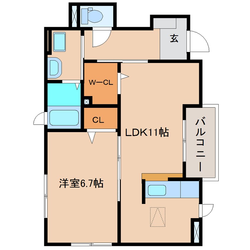 間取図 静岡鉄道静岡清水線/新清水駅 徒歩4分 1階 築11年
