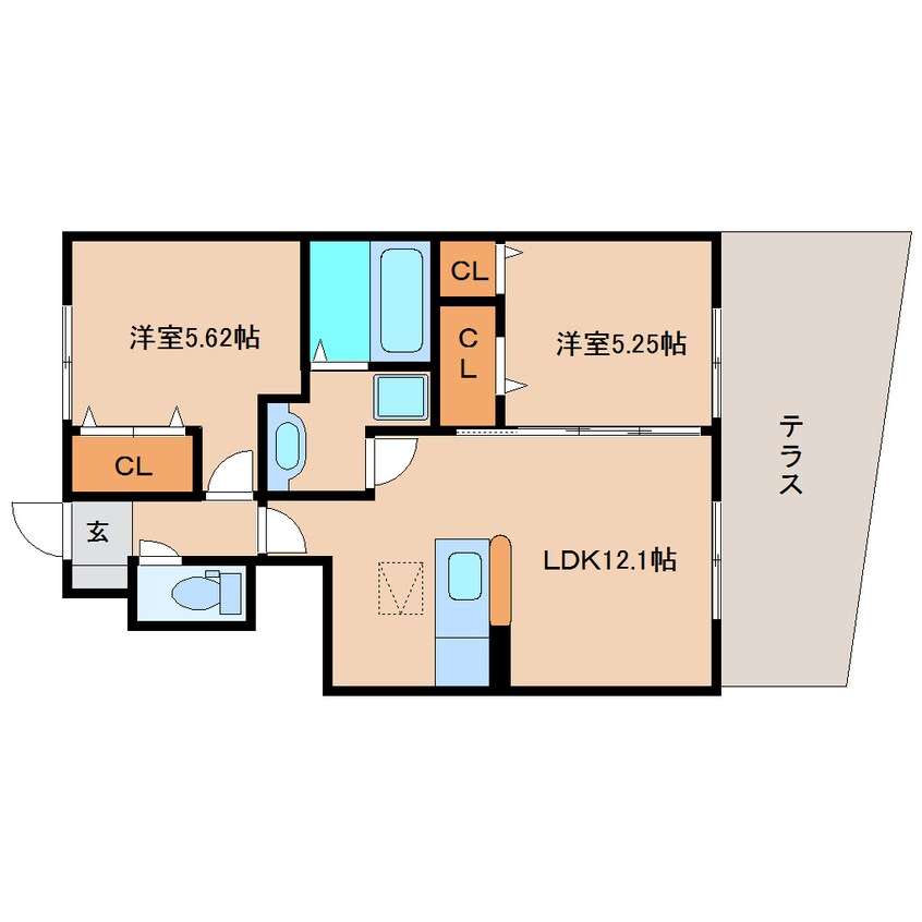 間取図 東海道本線/清水駅 バス10分栗田家具センター前下車:停歩4分 1階 築11年
