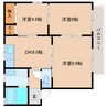 東海道本線/由比駅 徒歩20分 2階 築24年 3DKの間取り