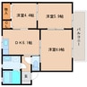 東海道本線/由比駅 徒歩20分 2階 築24年 3DKの間取り