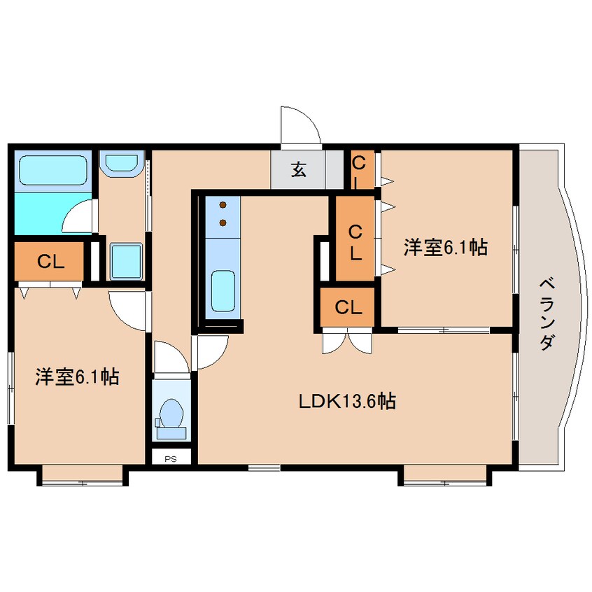 間取図 東海道本線/清水駅 バス16分下野下車:停歩15分 1階 築14年