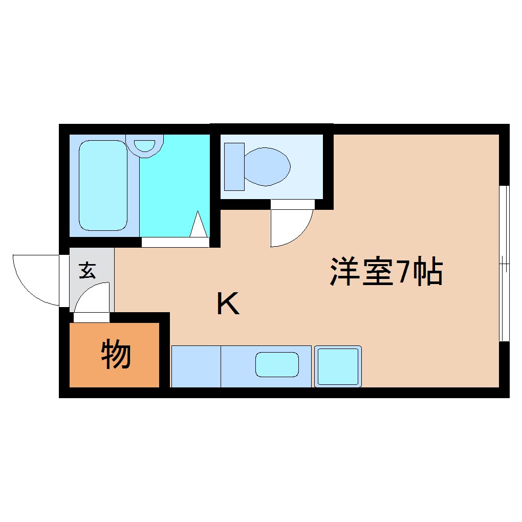 間取り図 静岡鉄道静岡清水線/新清水駅 バス18分折戸車庫下車:停歩6分 1階 築39年