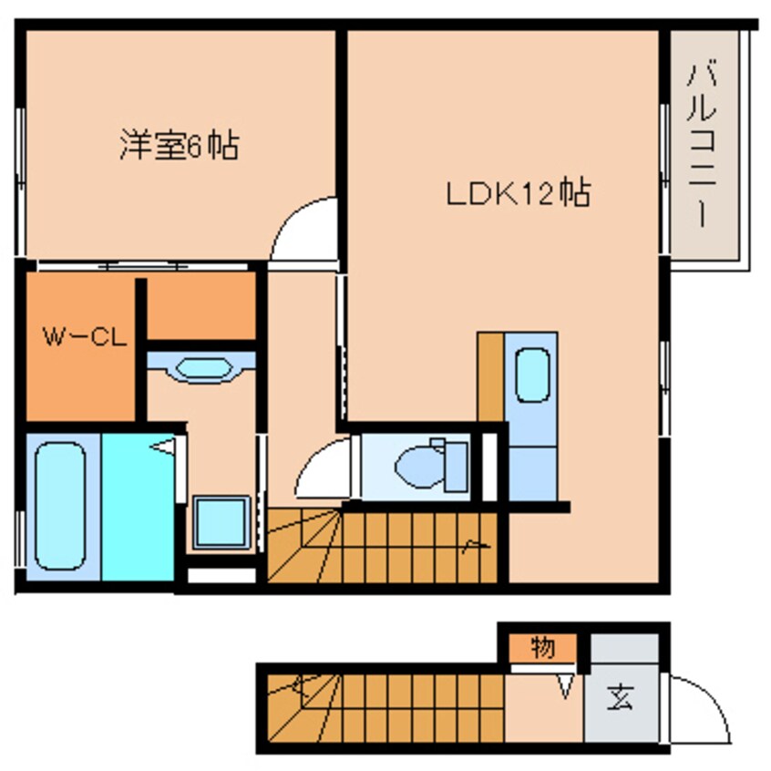 間取図 静岡鉄道静岡清水線/狐ケ崎駅 バス4分今泉下車:停歩6分 2階 築9年