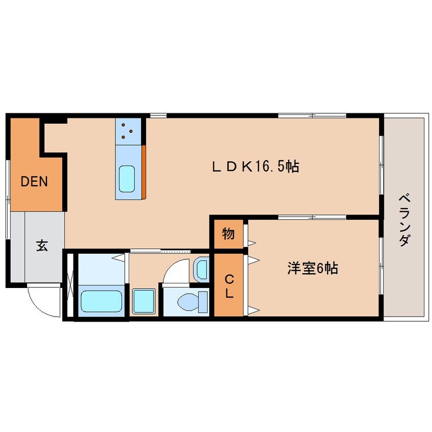 間取図 静岡鉄道静岡清水線/狐ケ崎駅 徒歩11分 2階 築28年