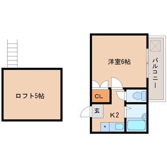 間取図 静岡鉄道静岡清水線/桜橋駅 徒歩12分 2階 築32年