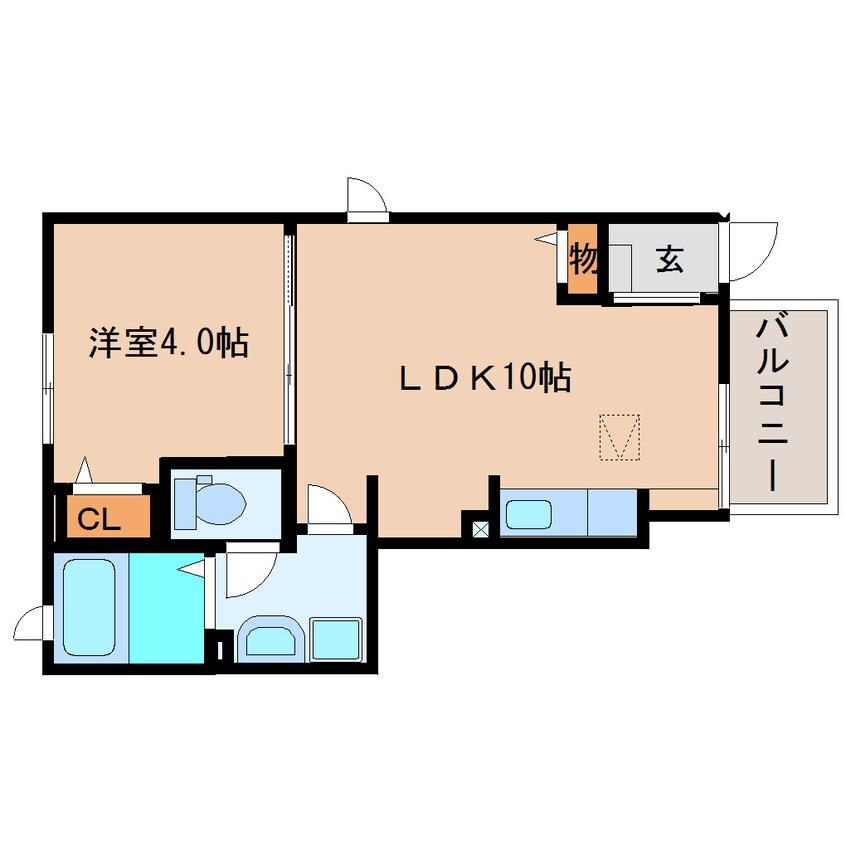 間取図 東海道本線/清水駅 バス13分栗田家具センター前下車:停歩9分 1階 築8年