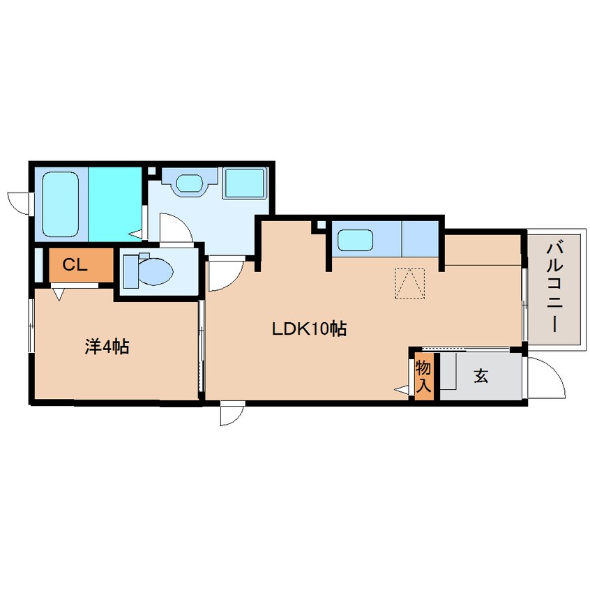 間取図 東海道本線/清水駅 バス8分横砂西下車:停歩5分 1階 築9年