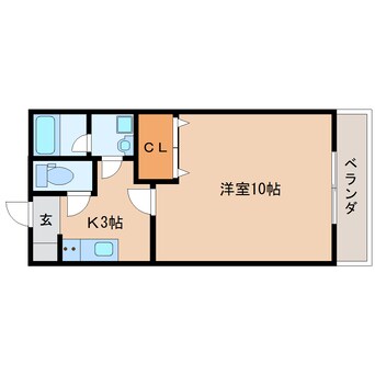 間取図 静岡鉄道静岡清水線/入江岡駅 徒歩3分 1階 築17年