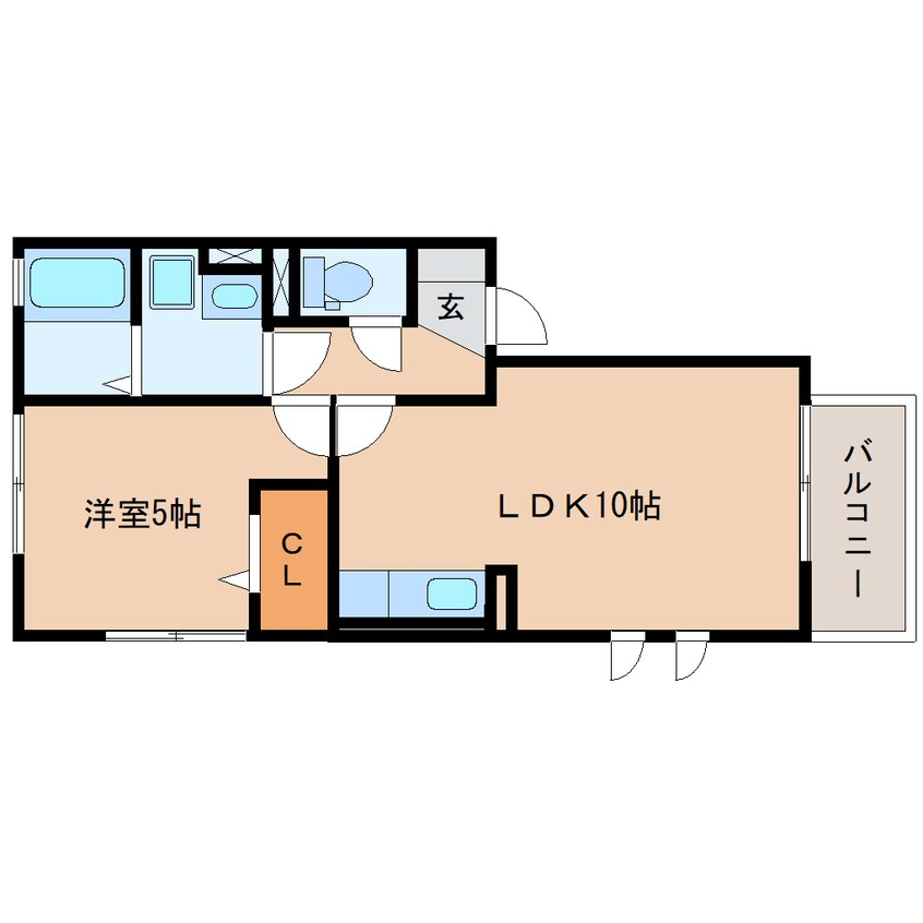 間取図 静岡鉄道静岡清水線/入江岡駅 徒歩8分 1階 築8年