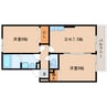 静岡鉄道静岡清水線/新清水駅 バス:23分:停歩5分 2階 築21年 2DKの間取り