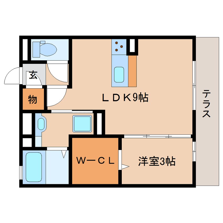 間取図 東海道本線/清水駅 バス9分クミアイ化学下車:停歩6分 1階 築7年