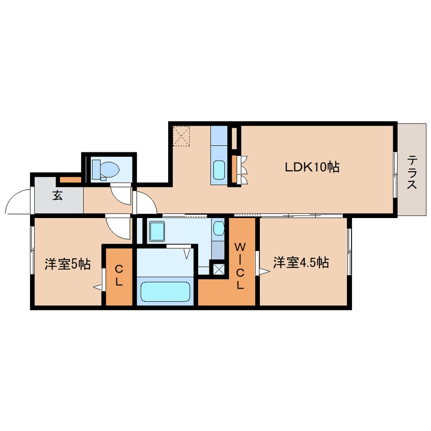 間取図 東海道本線/新蒲原駅 徒歩23分 1階 築8年