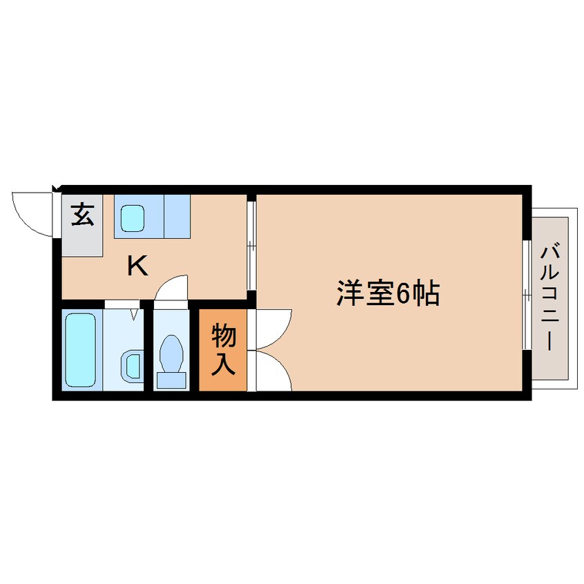 間取図 静岡鉄道静岡清水線/新清水駅 バス26分三保松原入口下車:停歩12分 2階 築36年