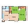 東海道本線/興津駅 徒歩5分 2階 築40年 3DKの間取り