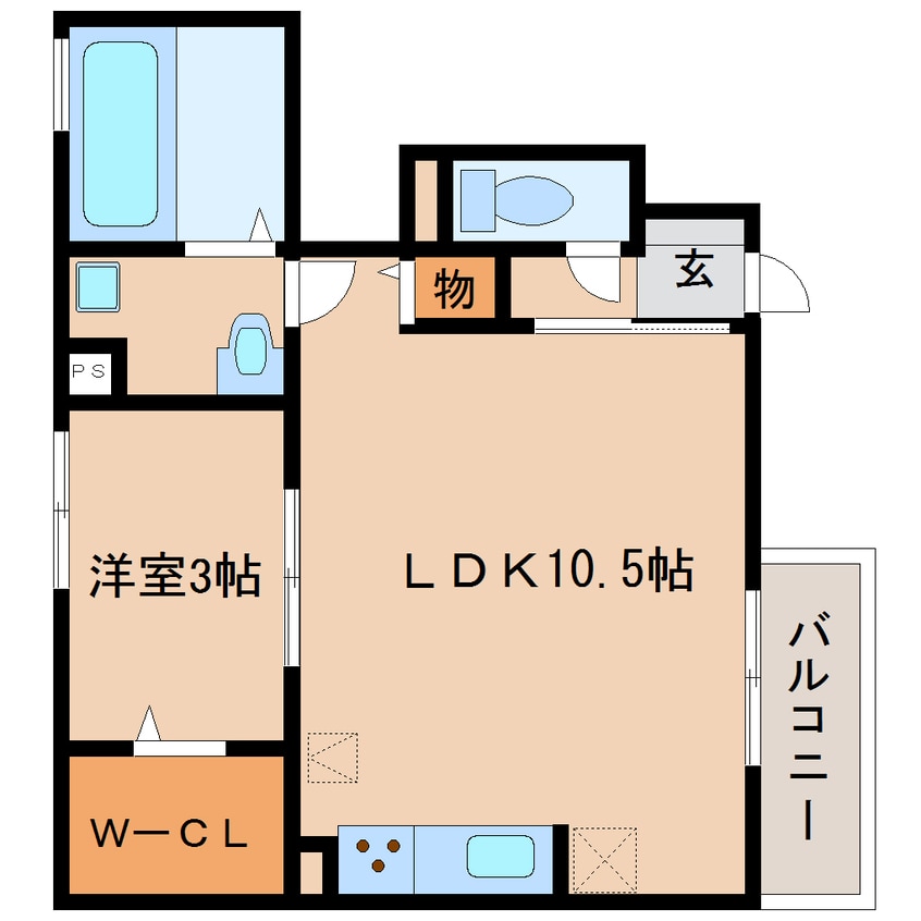間取図 東海道本線/清水駅 バス12分向田町下車:停歩2分 1階 築8年