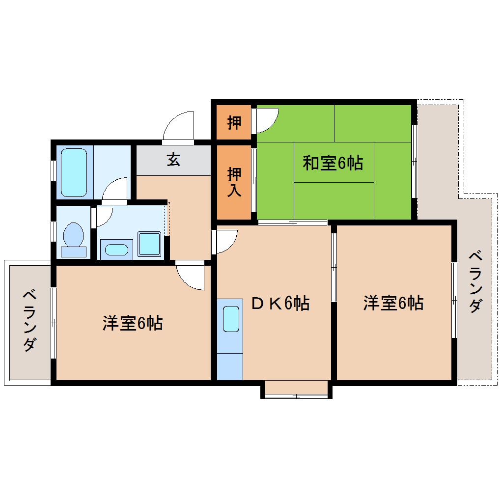 間取り図 東海道本線/清水駅 バス15分高部東小学校入口下車:停歩7分 3階 築29年
