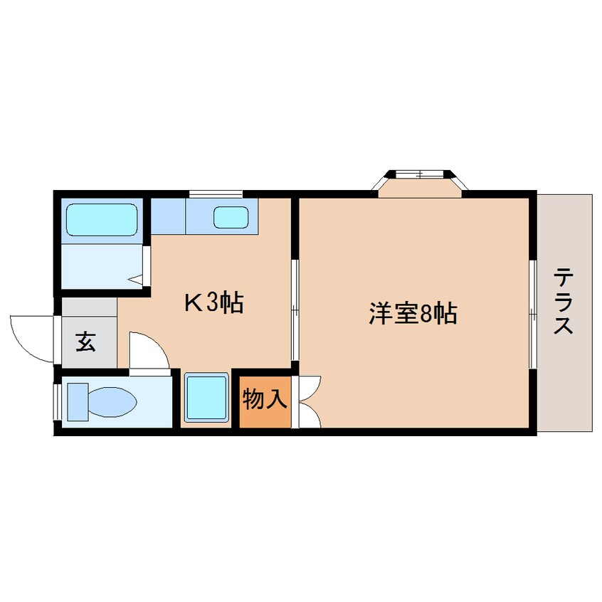 間取図 静岡鉄道静岡清水線/新清水駅 バス16分折戸車庫下車:停歩5分 1階 築32年