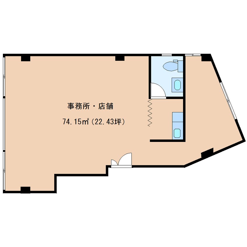 間取図 静岡鉄道静岡清水線/新清水駅 徒歩3分 2階 築32年