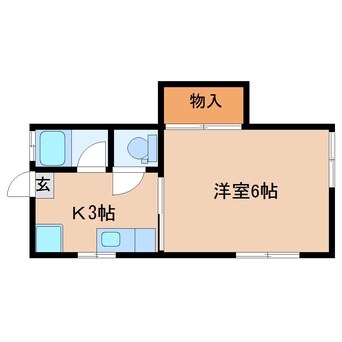 間取図 静岡鉄道静岡清水線/桜橋駅 徒歩2分 2階 築38年