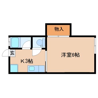 間取図 静岡鉄道静岡清水線/桜橋駅 徒歩2分 2階 築37年