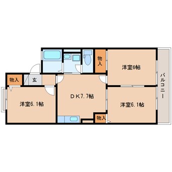 間取図 東海道本線/清水駅 バス8分秋吉町下車:停歩6分 2階 築29年