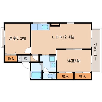 間取図 東海道本線/清水駅 バス8分秋吉町下車:停歩6分 1階 築28年