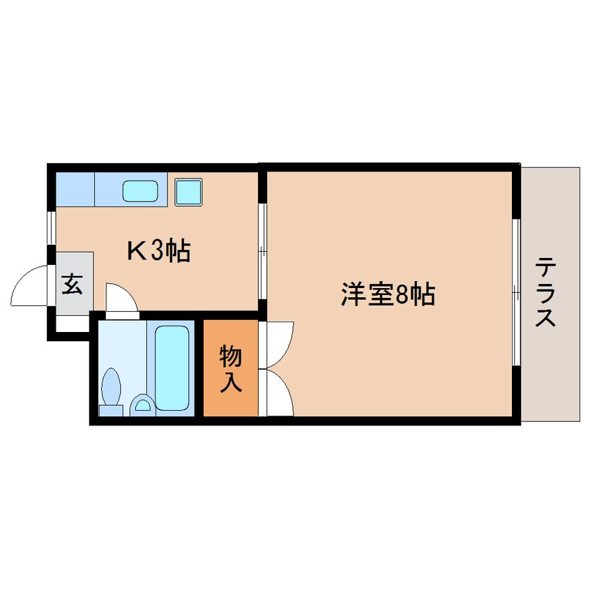 間取図 静岡鉄道静岡清水線/新清水駅 バス20分白浜町下車:停歩13分 1階 築37年