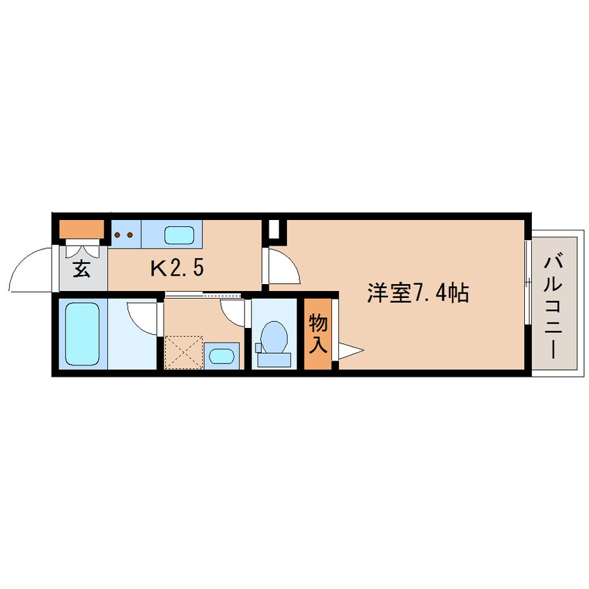 間取図 静岡鉄道静岡清水線/新清水駅 バス19分東折戸下車:停歩8分 2階 築6年