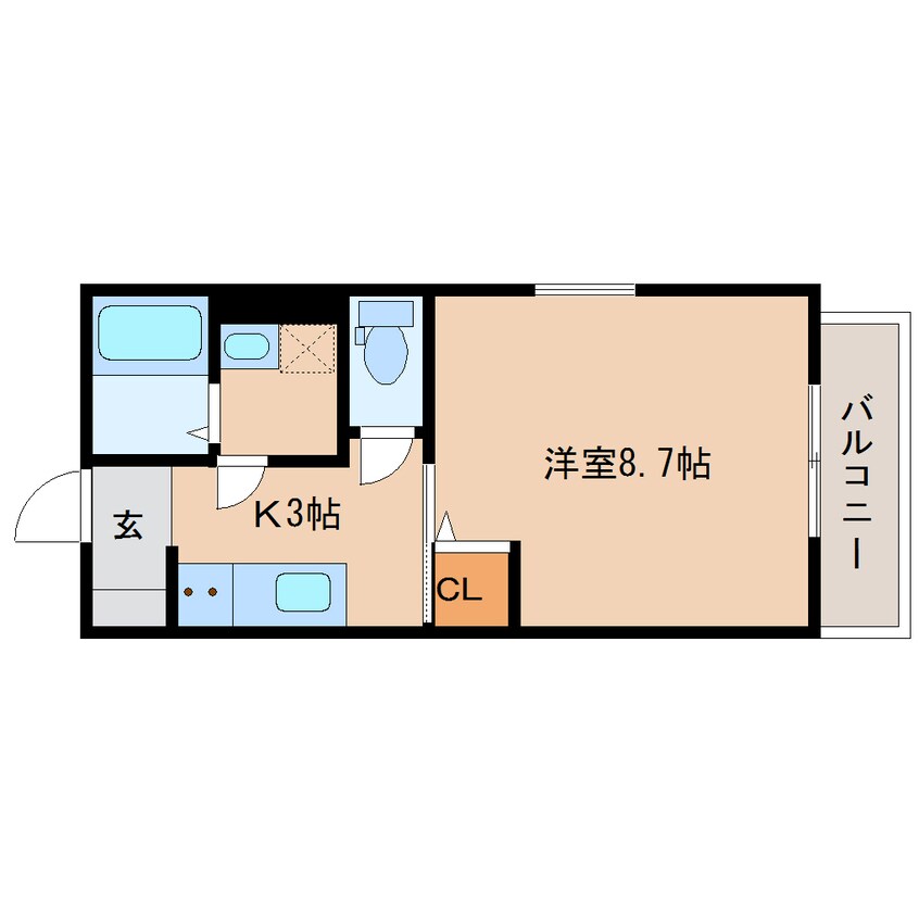 間取図 静岡鉄道静岡清水線/新清水駅 徒歩6分 2階 築4年