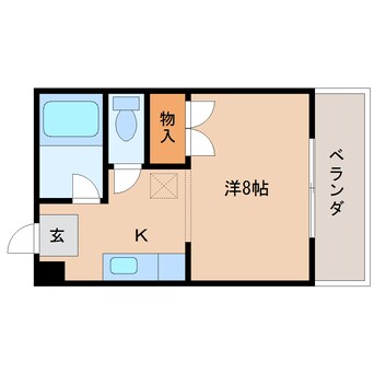 間取図 静岡鉄道静岡清水線/新清水駅 バス11分村松下車:停歩3分 3階 築39年