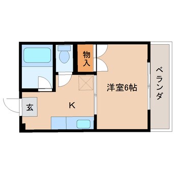 間取図 静岡鉄道静岡清水線/新清水駅 バス11分村松下車:停歩3分 3階 築39年