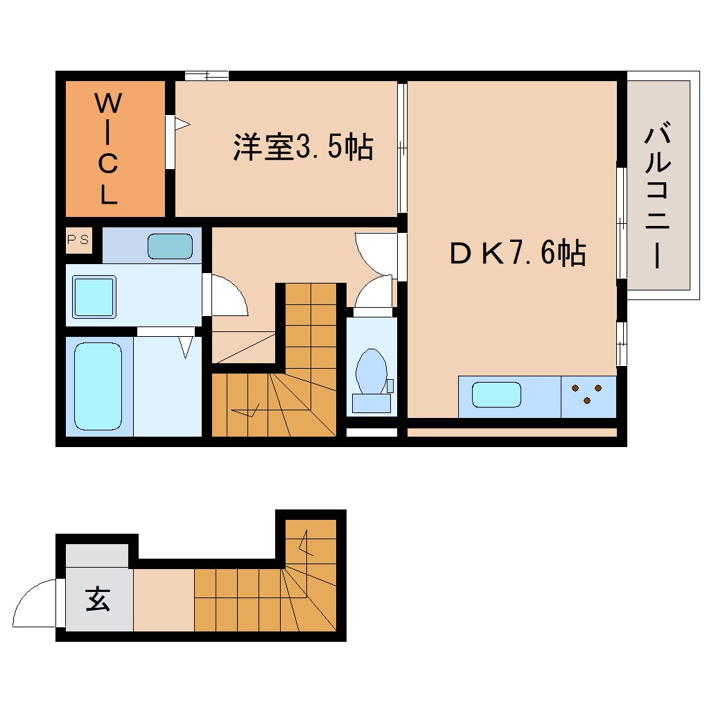 間取り図 静岡鉄道静岡清水線/桜橋駅 徒歩10分 2階 築5年