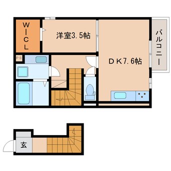 間取図 静岡鉄道静岡清水線/桜橋駅 徒歩10分 2階 築5年