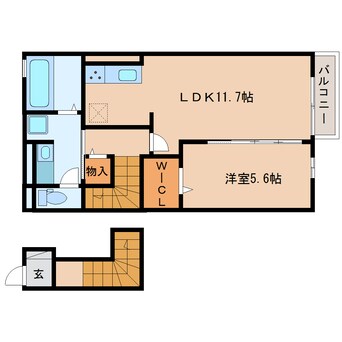 間取図 東海道本線/清水駅 バス15分押切下車:停歩5分 2階 築4年
