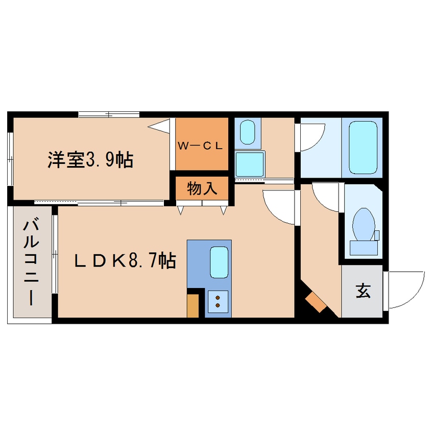 間取図 東海道本線/清水駅 徒歩6分 4階 築4年