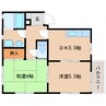 静岡鉄道静岡清水線/新清水駅 バス:24分:停歩11分 2階 築31年 2DKの間取り