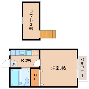 間取図 静岡鉄道静岡清水線/新清水駅 バス23分三保車庫前下車:停歩7分 2階 築31年