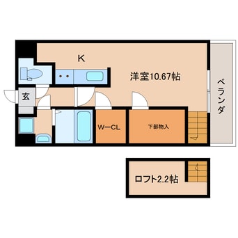 間取図 東海道本線/清水駅 徒歩7分 4階 築8年