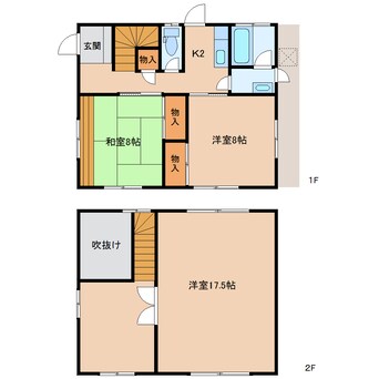 間取図 東海道本線/新蒲原駅 徒歩13分 1-2階 築33年