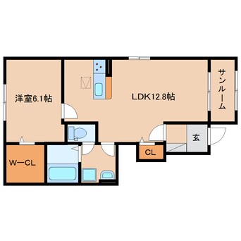 間取図 静岡鉄道静岡清水線/新清水駅 バス20分白浜町下車:停歩10分 1階 築2年