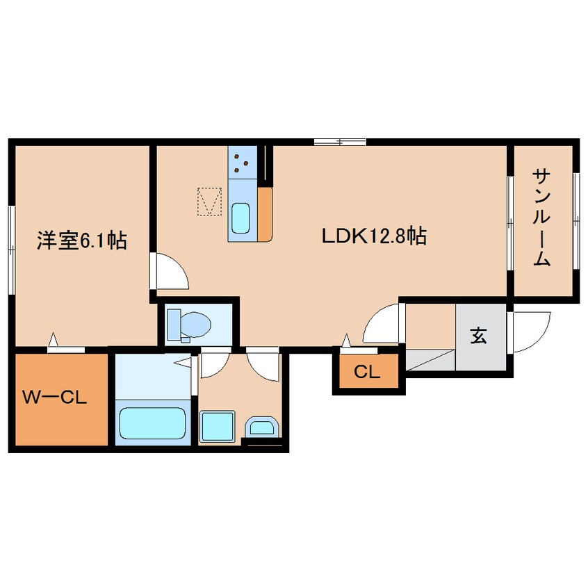 間取図 静岡鉄道静岡清水線/新清水駅 バス20分白浜町下車:停歩10分 1階 築2年