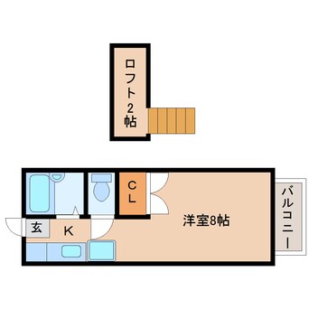 間取図 東海道本線/清水駅 バス25分三保ふれあい広場下車:停歩2分 2階 築30年